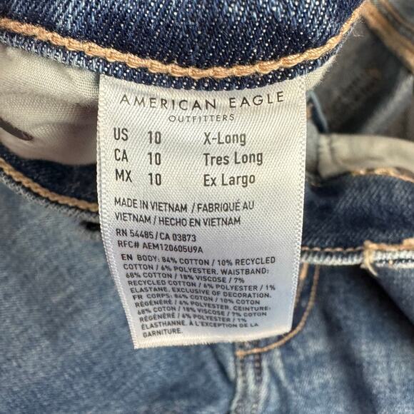 NWT AE American Eagle Low Rise Baggy Straight  Womens Sz 10 X-Long - Picture 6 of 8